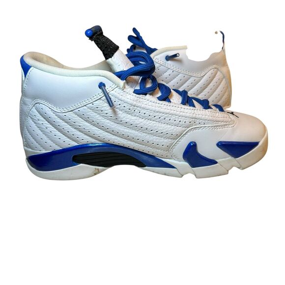 Nike Air Jordan 14 Retro GS Hyper Royal/Black/White Youth 4.5 Unisex 487524-104 - Picture 6 of 11